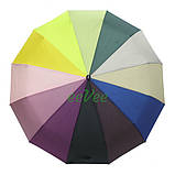 Парасолька веселка жіноча 12 спиць антивітер автомат складана Райдужний (60847), фото 2