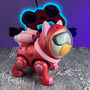 Собака-робот на радіокеруванні “Blaster” рожевий | Собачка на пульті керування | Інтерактивний Песик на радіоуправлінні, фото 2