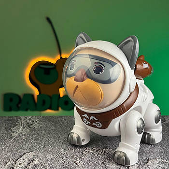 Собака-робот на радіокеруванні “Blaster” білий| Собачка на пульті керування | Інтерактивний Песик на радіоуправлінні