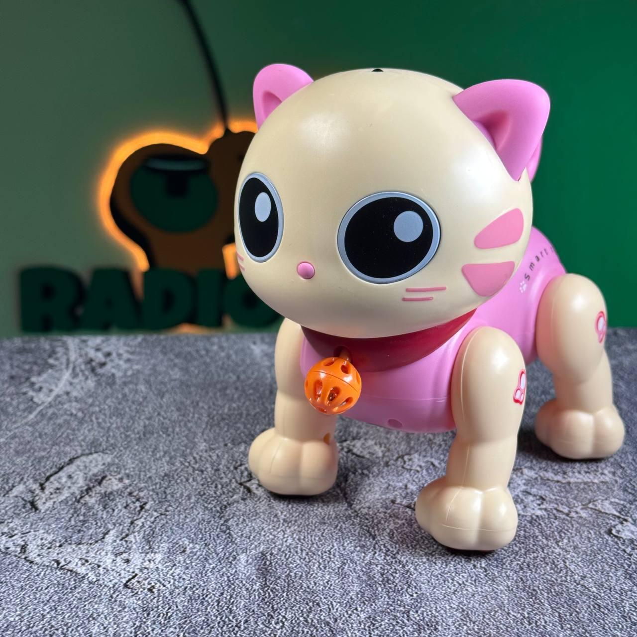 Інтерактивне кошеня на радіокеруванні “Olivia” рожевий | Котик на пульті керування | Кіт-робот на радіоуправлінні, фото 1