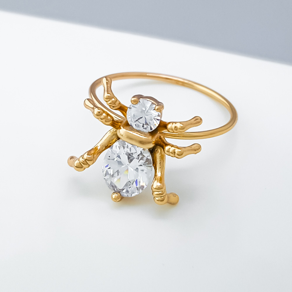 Кільце Павук з вставкою цирконія; р.18; р.18.5; р.19.5; медичне золото Xuping 18K, фото 1