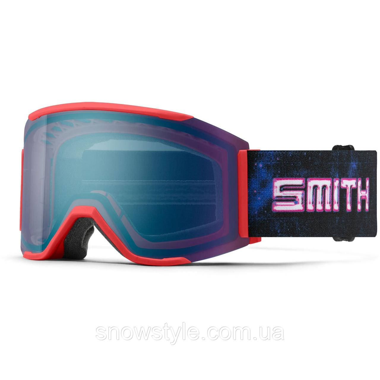 Гірськолижна маска Smith Squad Wild Child 2 лінзи ChromaPop Everyday Blue Mirror / ChromaPop Storm Blue sensor, фото 1