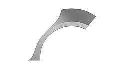 Задня арка для Toyota Yaris XP130 (2017–2020), Задня ліва, Оцинкована сталь 1.2 mm