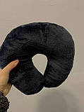 Плюшевий набір чорний: чохол, плед і подушка ''Підкова'' на кушетку косметологічну для масажу, фото 7