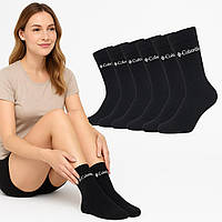 Комплект жіночих шкарпеток, 6 пар, термоноски, чорний колір, якісні та теплі, розмір 35-40