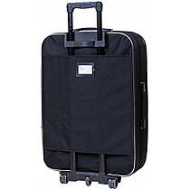 Дорожня валіза на колесах Bonro Style M невелика тканинна чорна з кодовим замком і висувною ручкою, фото 5