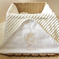 Крижма BOKA Ангел мінкі-плед 80x90 см молочна