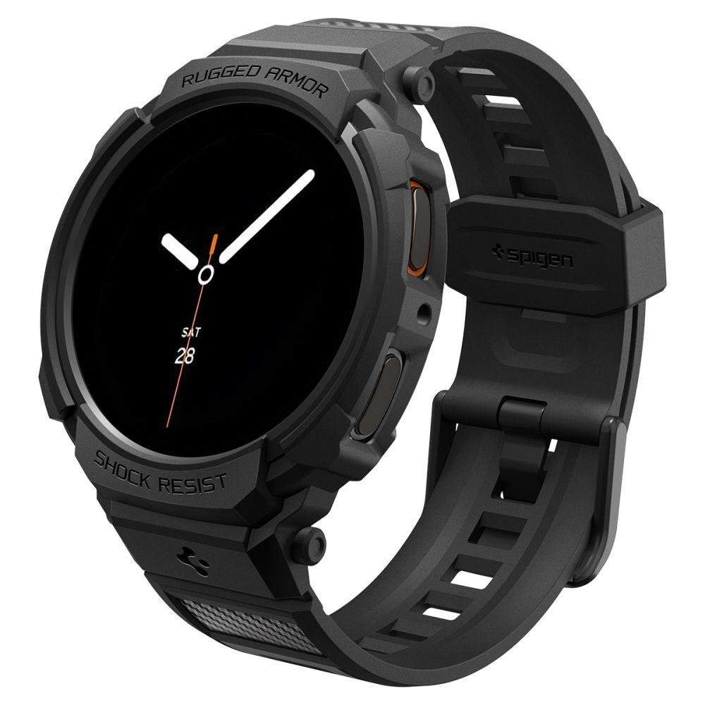 Чохол та ремінець Spigen для Galaxy Watch 8 (40 mm) Rugged Armor "Pro" Black (ACS10005), фото 1