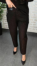 Жіночі теплі чорні брюки на зиму великі розміри, фото 4