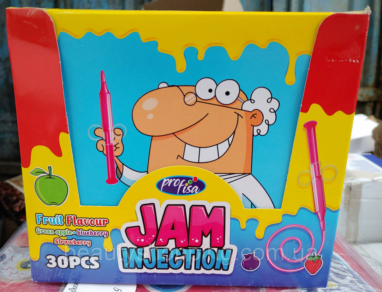 Желе джем солодкий фруктовий шприц Injecting Jam 30 штук