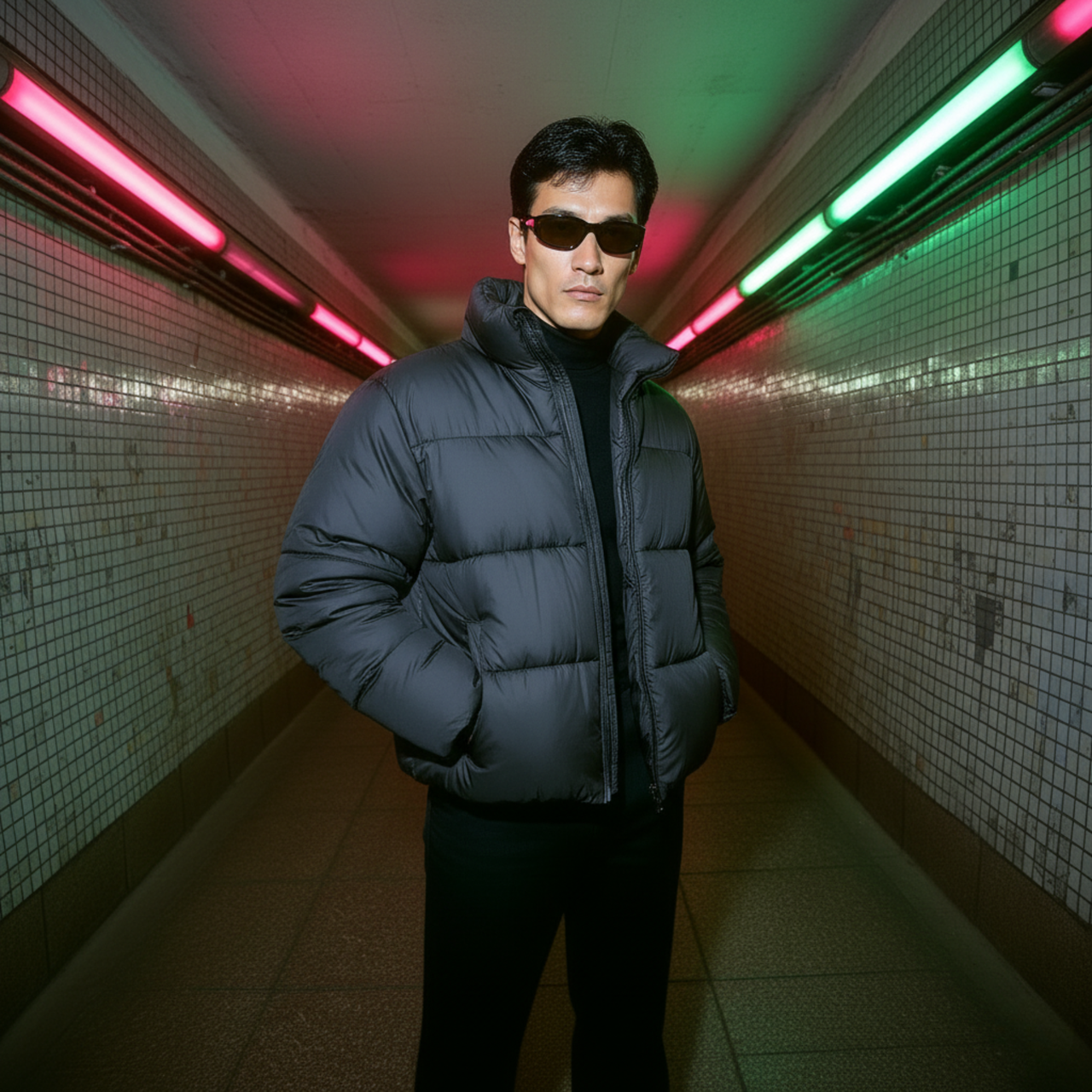 Куртка чоловіча зимова коротка до -20°C тепла Bubble чорна пуховик, фото 1