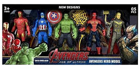 Набір героїв 8155 B , 5 фігурок, середня висота фігурки - 11,5 см, рухомі кінцівки, аксесуари, в коробці