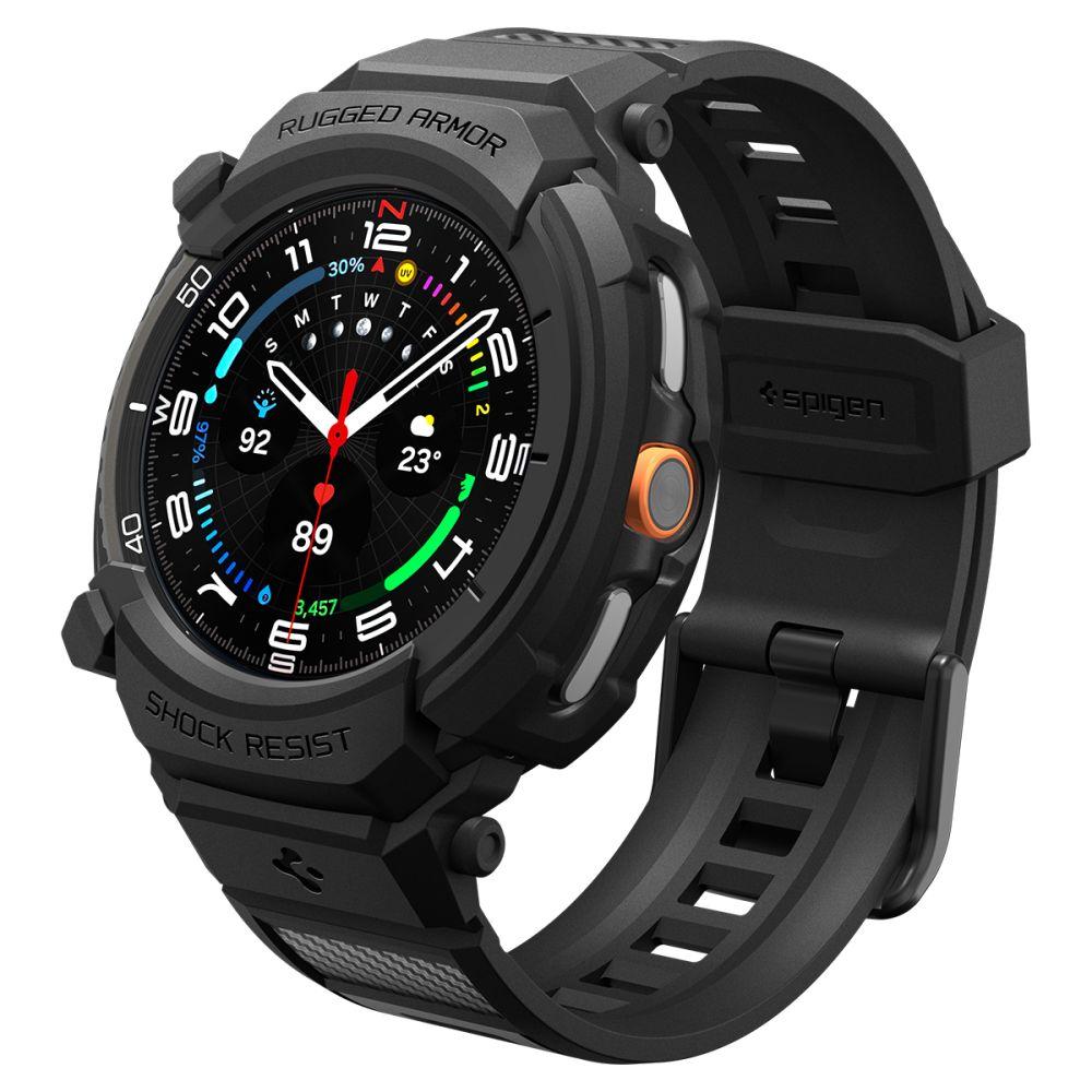 Чохол та ремінець Spigen для Galaxy Watch 8 Classic (46 mm) Rugged Armor "Pro" Black (ACS10013)