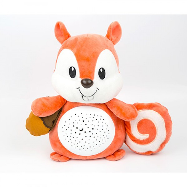 Нічник -проектор нічного неба 0824-NL WinFun лисеня, плюш, музика, фото 1