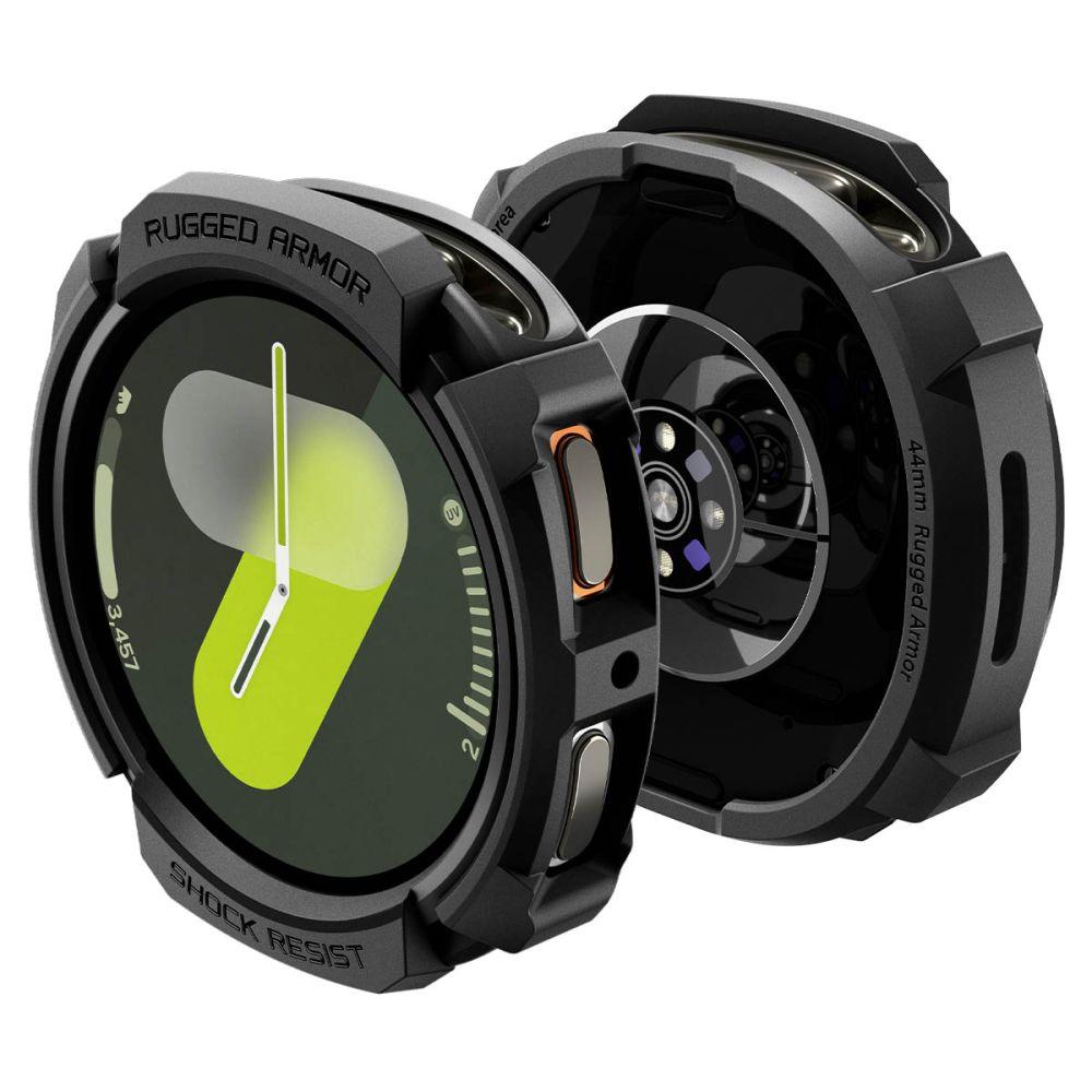Чохол Spigen для Galaxy Watch 8 (44 mm) Rugged Armor, Black (ACS10006)