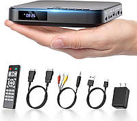 Mini DVD Player DESOBRY MD115B, підтримка Full HD 1080P, CD, DVD, швидке читання та антишок, функція останьої точки, перегляд віде