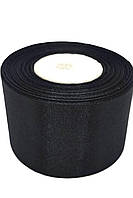 Стрічка атласна чорна 50 мм