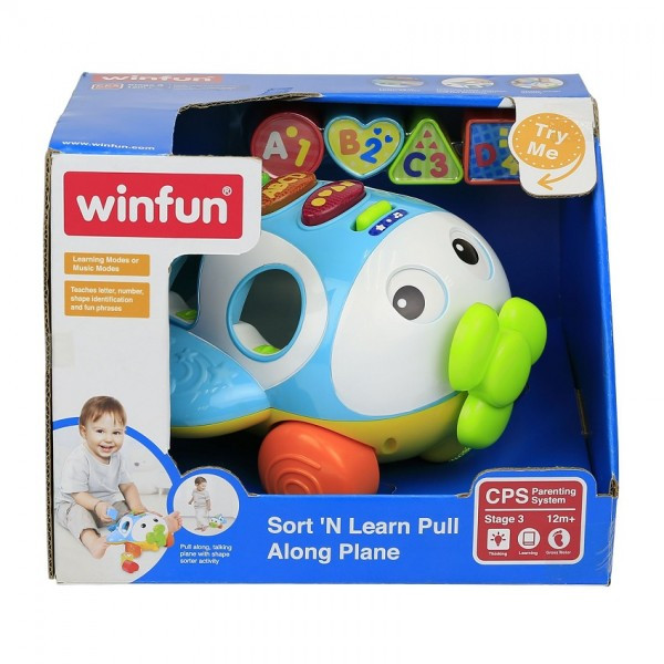 Сортер WinFun 1505-01 літак, навчальний, англійська мова, музика, фото 1