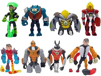 Набір фігурок Бен 10 з розбірними частинами 8 в 1 (Mix Up figures) 9-13 см — Ben 10