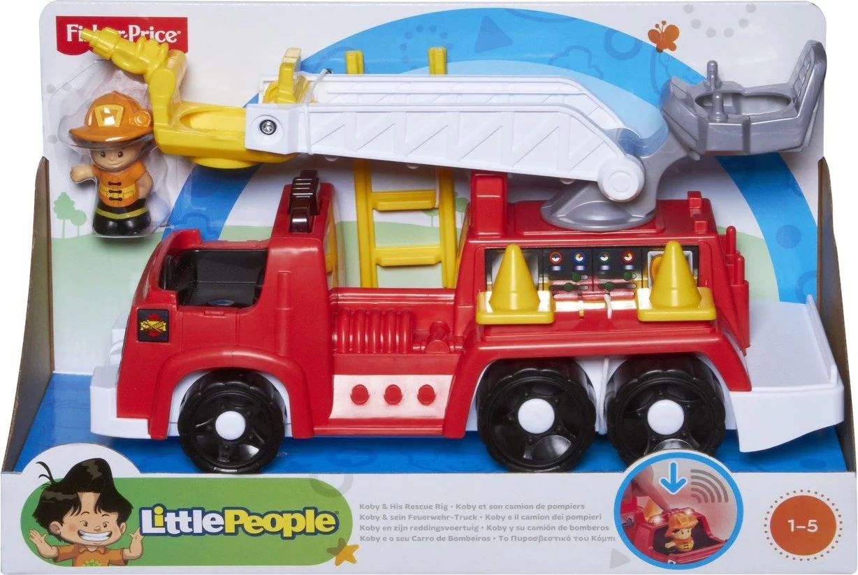 Пожежна машинка зі світлом та звуком 34 см Fisher Price Little People Sound L3940, фото 1