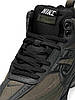 Чоловічі кросівки зимові Nike Initiator High Khaki Black Winter Fur Найк Ініціатор хакі чорні високі шкіра кордура хутро зима, фото 9