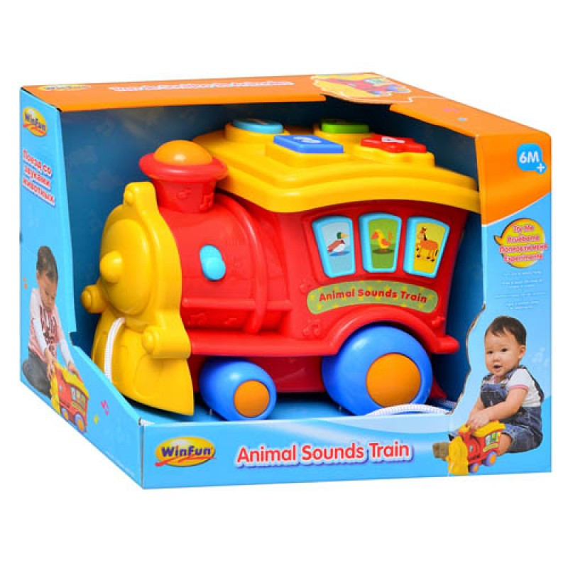 Каталка на мотузці Паровоз 0677-NL WinFun, музика, світло, фото 1