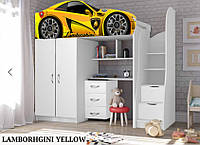 Ліжко-кімната №1 Дитяче ліжко з шафою, столом та сходами в спальню Віоріна Деко купити в Одесі, Україні