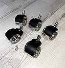 Колеса в офісне крісло прозорі на підшипниках, фото 6