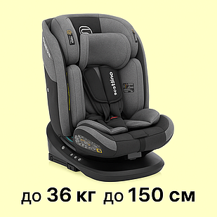 Автокрісло Sesttino Oktagon Pro Isofix Grey 0–36 кг — універсальне дитяче крісло з поворотом 360° та системою ISOFIX