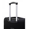 Велика дорожня валіза на колесах Bonro Tourist L тканинна чорна з кодовим замком і висувною ручкою, фото 7