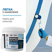 Barko Solis емаль для човнів епоксидна двокомпонентна фарба Графіт 1 кг, фото 2