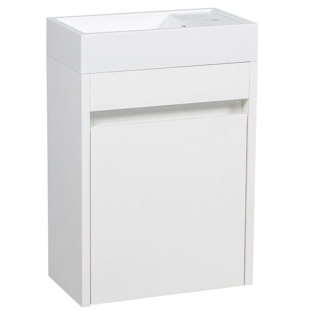 15453 Вінтаж )Тумба підвісна з раковиною-40 mini, білий глянець (1 сорт)