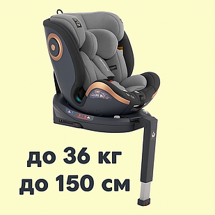 Автокрісло Sesttino Extender i-Size Grey 0–36 кг — дитяче автокрісло з ISOFIX, поворотом 360° і захистом від бокових ударів