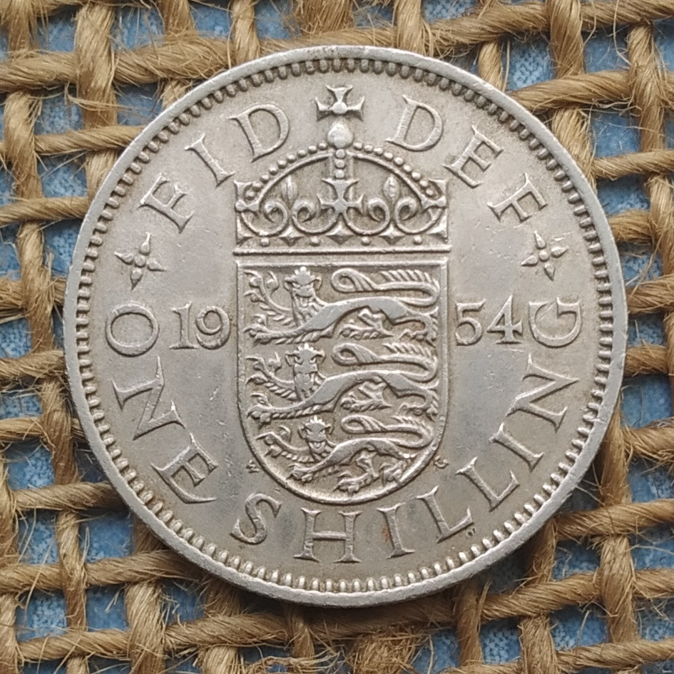1 шилiнг 1954 року. Велика Британiя, фото 1