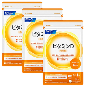 Fancl Вітамін D 1200 МО, 30 таблеток х 3 упаковки