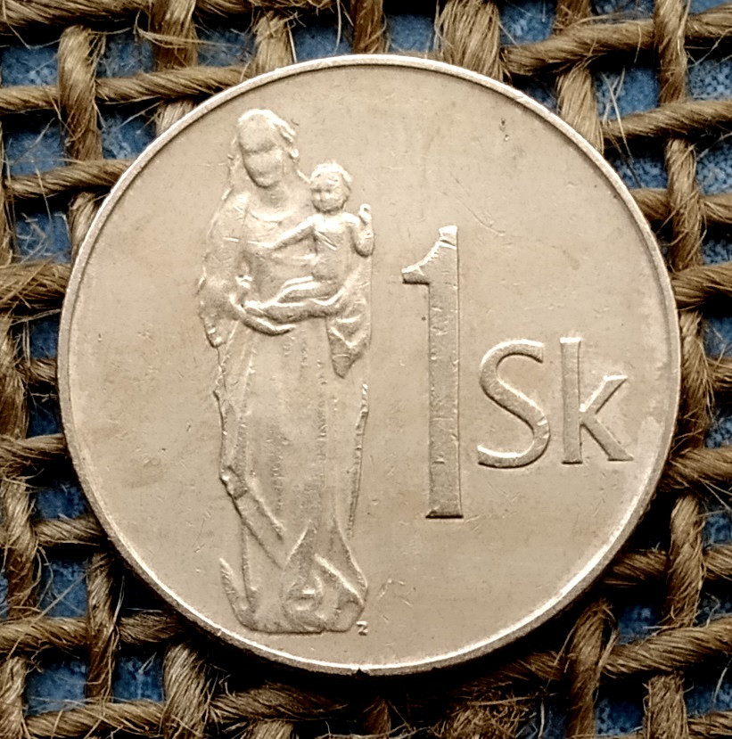 1 крона 1993 року. Словаччина, фото 1
