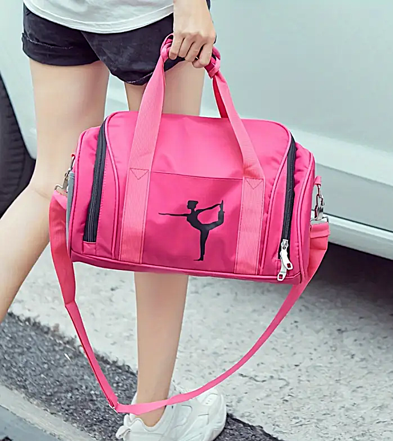 Невелика спортивна сумка у вигляді «бочонка», сумка на гімнастику та танці., фото 1