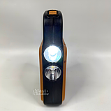 Ліхтар акумуляторний з сонячною панеллю і функцією Power Bank LED COB, потужний ручний ліхтар-прожектор, HS-8020D-Orange, фото 7