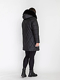 Жіноча зимова стьобана куртка в розмірах 54-70 модель Li-172, фото 5