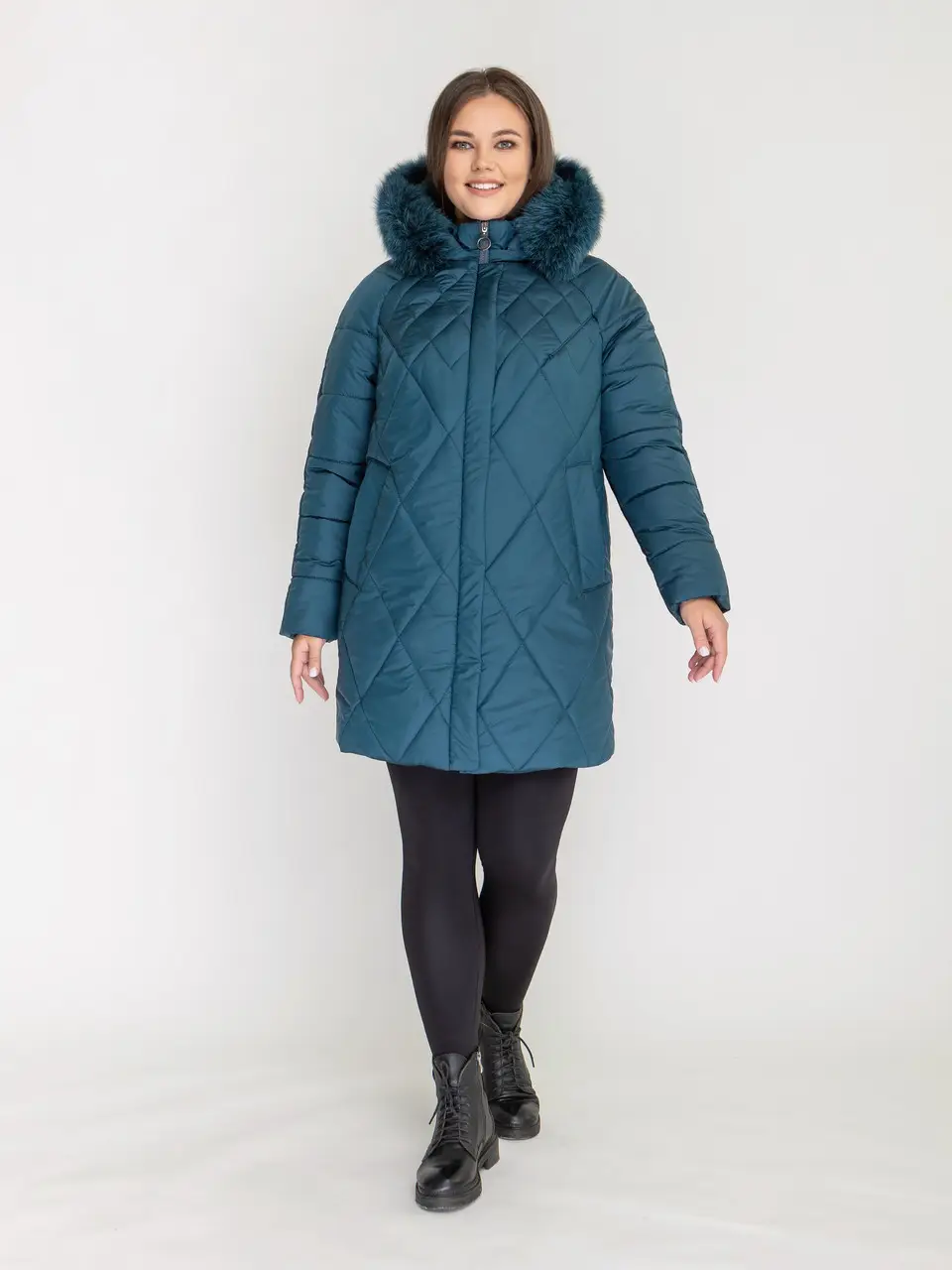 Жіноча зимова куртка великих розмірів Li-172, фото 1
