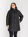 Жіноча зимова стьобана куртка в розмірах 54-70 модель Li-172, фото 6