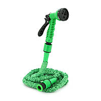 Садовый шланг KY-75G 7.5-22.5м Green с распылителем и насадкой на кран Box lamp