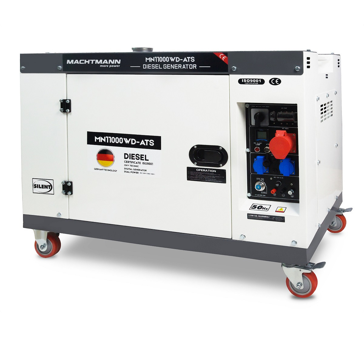 Генератор дизельний 3- фазний 400 В 10,6 кВА (DualPower) Machtmann 11000WD ATS