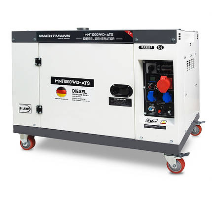 Генератор дизельний 3- фазний 400 В 10,6 кВА (DualPower) Machtmann 11000WD ATS, фото 1