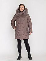 Жіноча зимова куртка з хутром Li-172- у розмірах 54-68