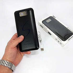 Ємний портативний акумулятор Power Bank 30000 mAh UKC, Повербанк з індикатором CM-282 з ліхтариком