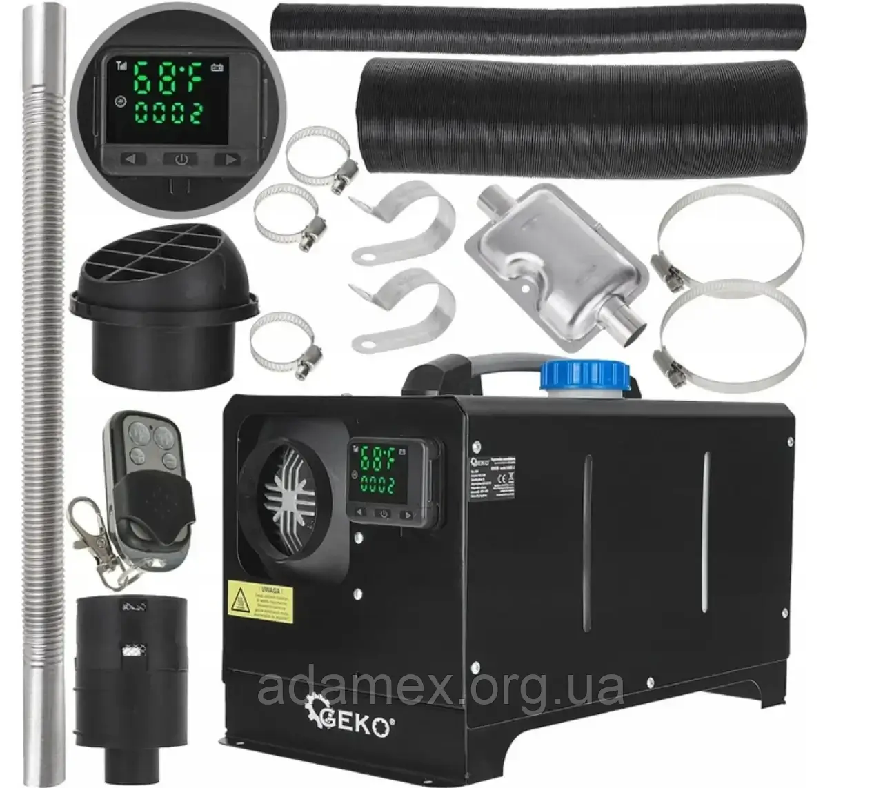 Автономний 12 КВт WEBASTO 12 V 220 V дизельний нагрівач (отоплювач) GEKO G80458 оригінал