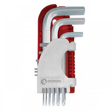 Набір Г-подібних шестигранних ключів INTERTOOL HT-1813 S2 PROF