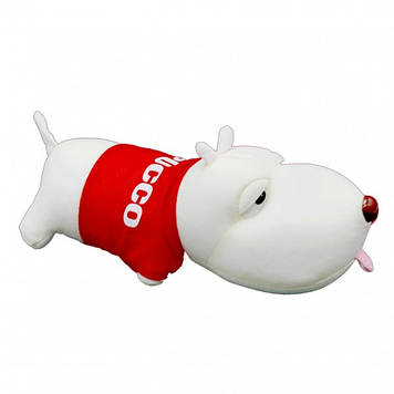 Дорожня подушка Little bean з вугільним наповненням Собака червона