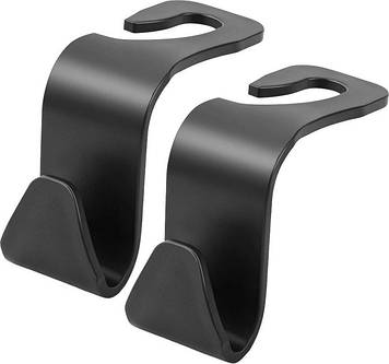 Гачки в автомобіль Xiamen вішалки на підголівник у машину 2 шт Black (050546)